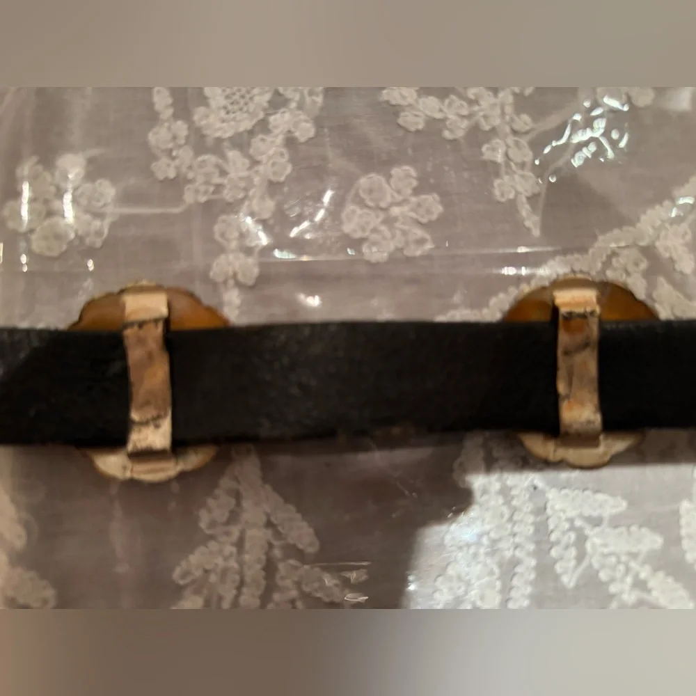 ❤️ RALPH LAUREN Black Leather Belt with Silver Accents - Picture 4 of 16